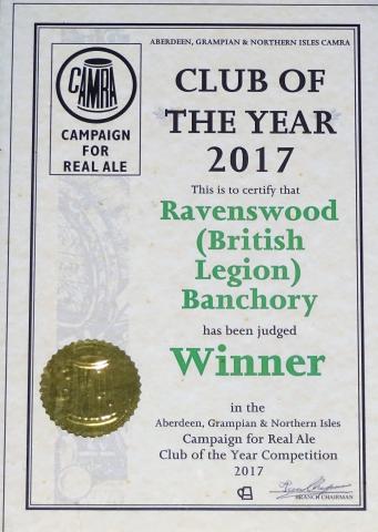 COTY 2017 Ravenswood Certificate