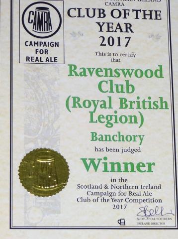 SCOTY 2017 Ravenswood Certificate