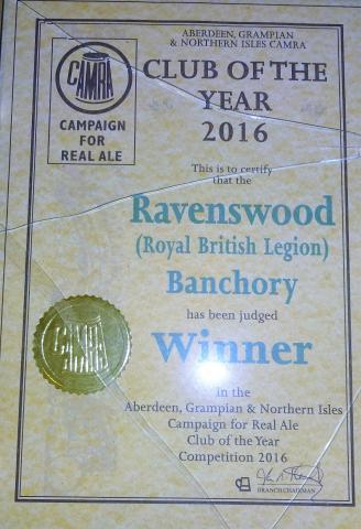 COTY 2016 Ravenswood Certificate