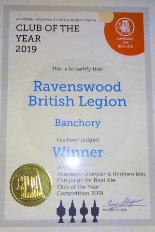 COTY 2019 Ravenswood Certificate